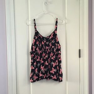 Torrid Skinny Strap Blouse with Butterflies